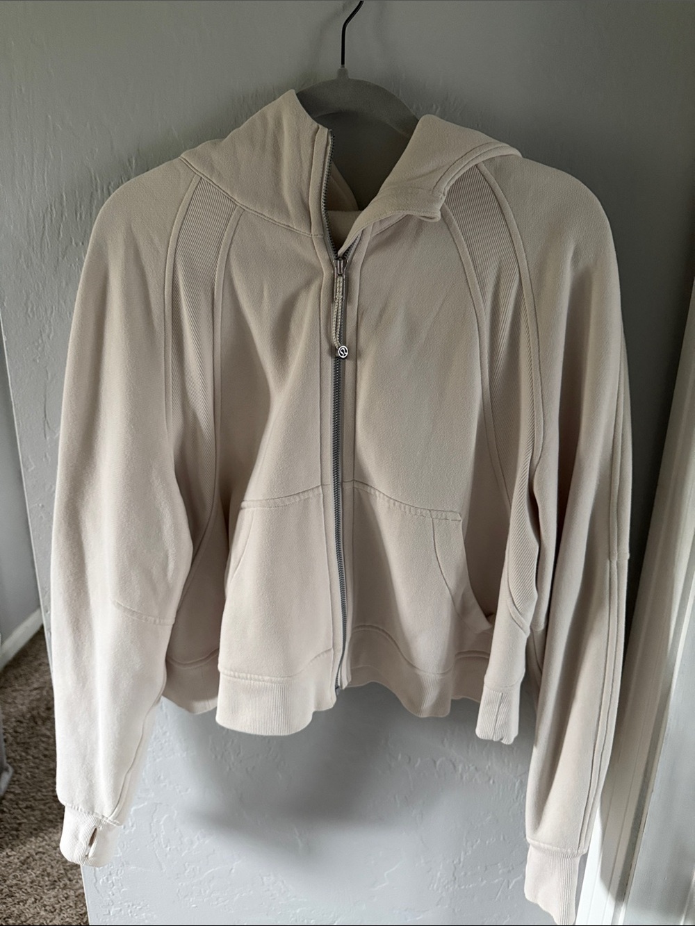 lululemon athletica scuba cream bone Full-Zip Hoodie